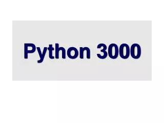 Python 3000