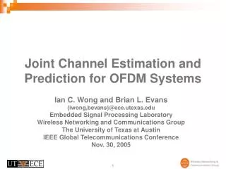Joint Channel Estimation and Prediction for OFDM Systems