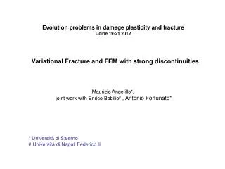 Variational Fracture and FEM with strong discontinuities