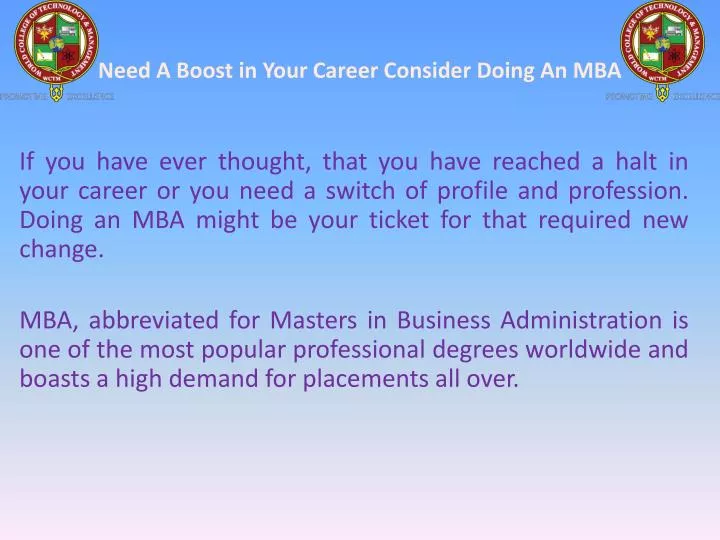 need a boost in your career consider doing an mba