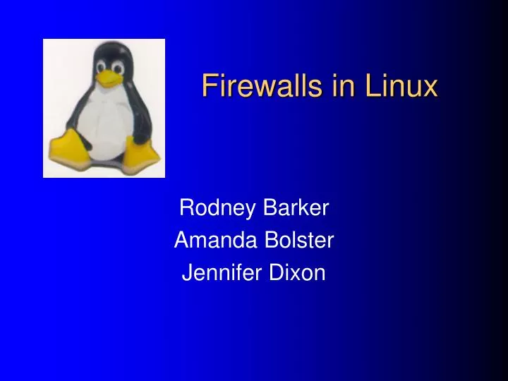 firewalls in linux