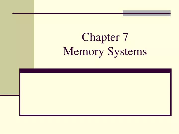 chapter 7 memory systems