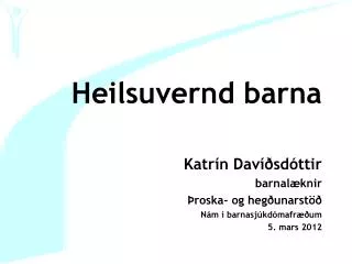 heilsuvernd barna