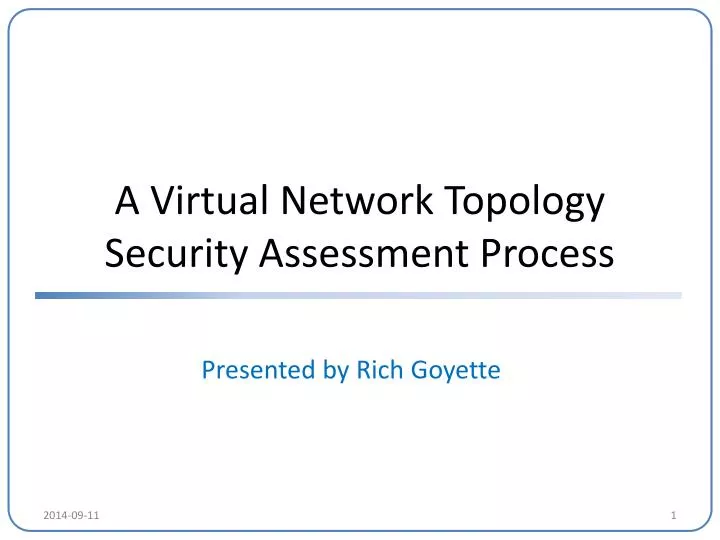 a virtual network topology security assessment process
