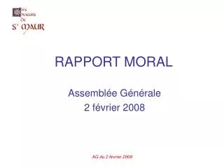 rapport moral