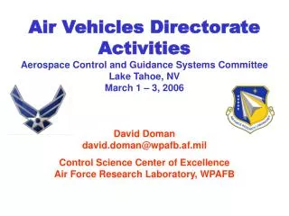 Air Vehicles Directorate Activities