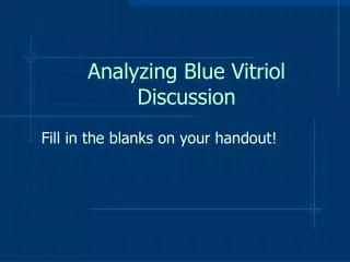 Analyzing Blue Vitriol Discussion