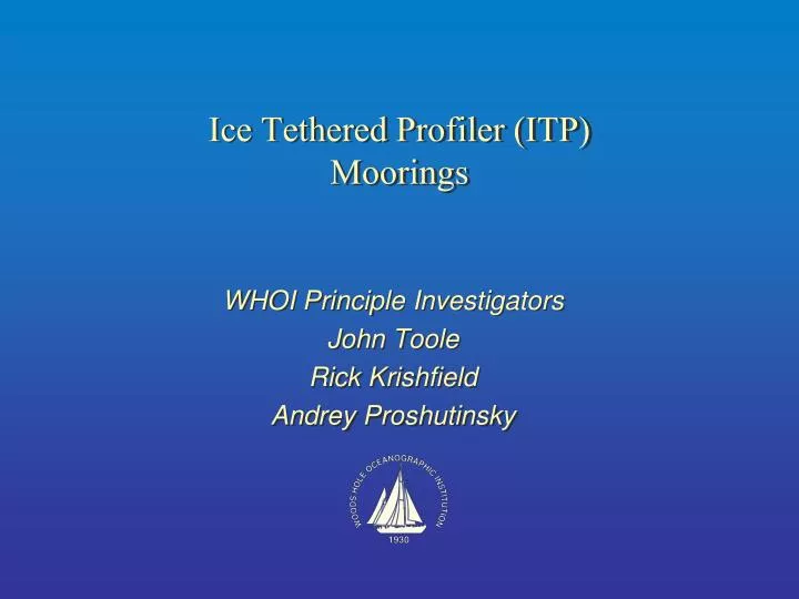 ice tethered profiler itp moorings
