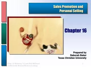 Sales Promotion and Personal Selling