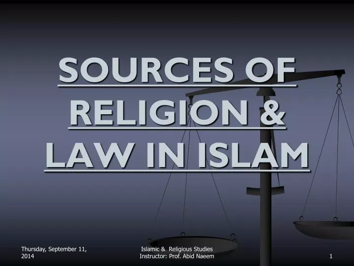 sources of religion law in islam