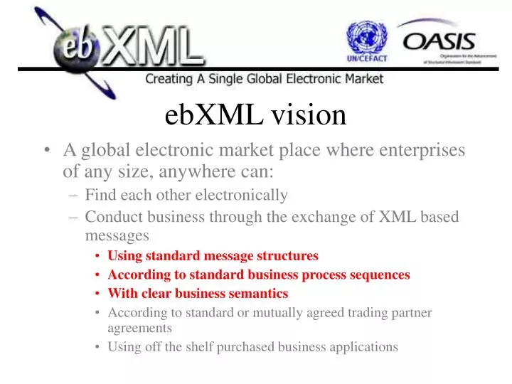 ebxml vision