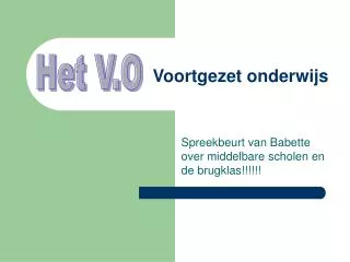voortgezet onderwijs