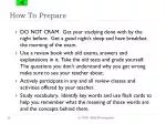 How To Prepare - slide 1