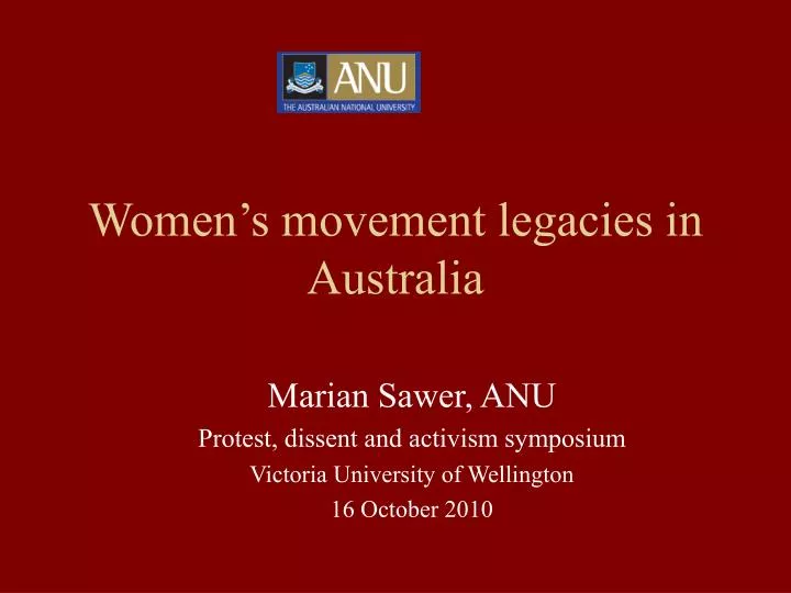 women s movement legacies in australia