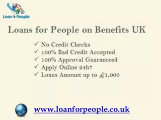 Get Loan for people on Benefits Today