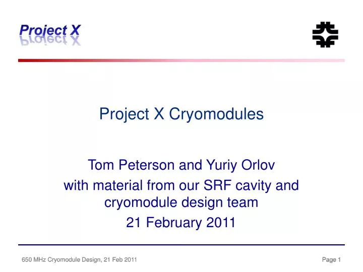 project x cryomodules