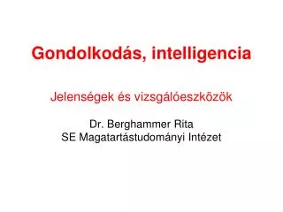 gondolkod s intelligencia