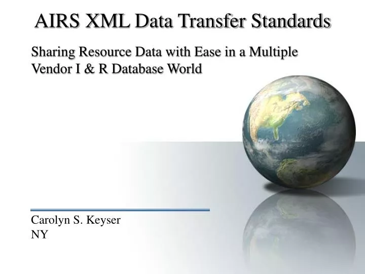 airs xml data transfer standards