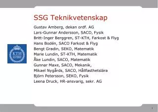 ssg teknikvetenskap