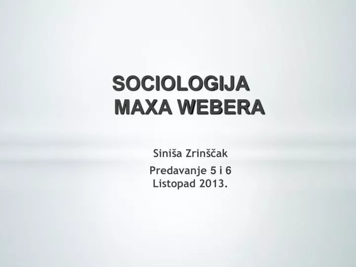 sociologija maxa webera