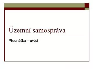 zemn samospr va
