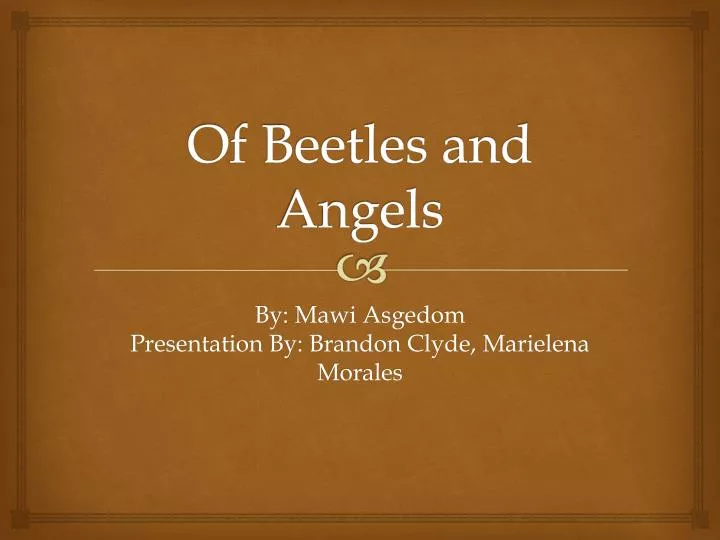 of beetles and angels