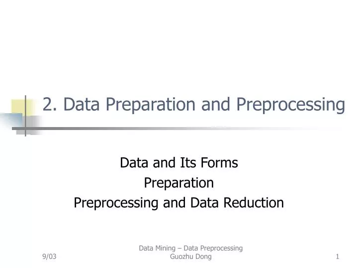 2 data preparation and preprocessing