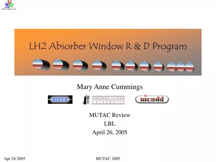 lh2 absorber window r d program