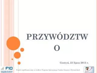 przyw dztwo