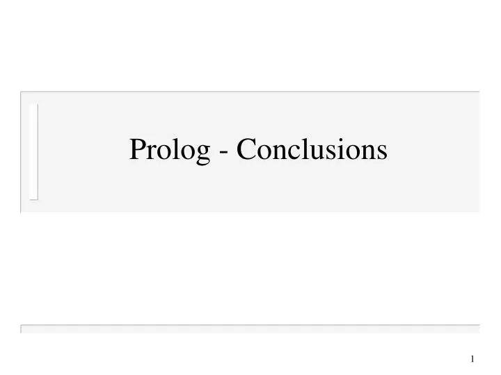 prolog conclusions