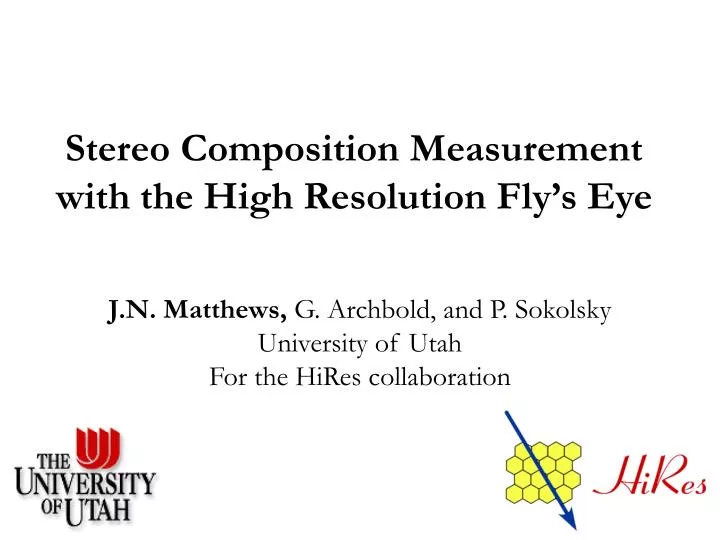 stereo composition measurement with the high resolution fly s eye