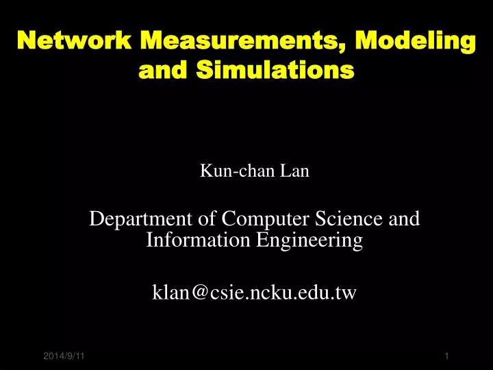 network measurements modeling and simulations