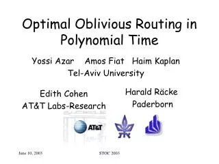 Optimal Oblivious Routing in Polynomial Time