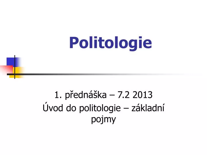 politologie
