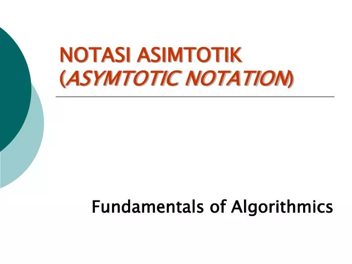 notasi asimtotik asymtotic notation
