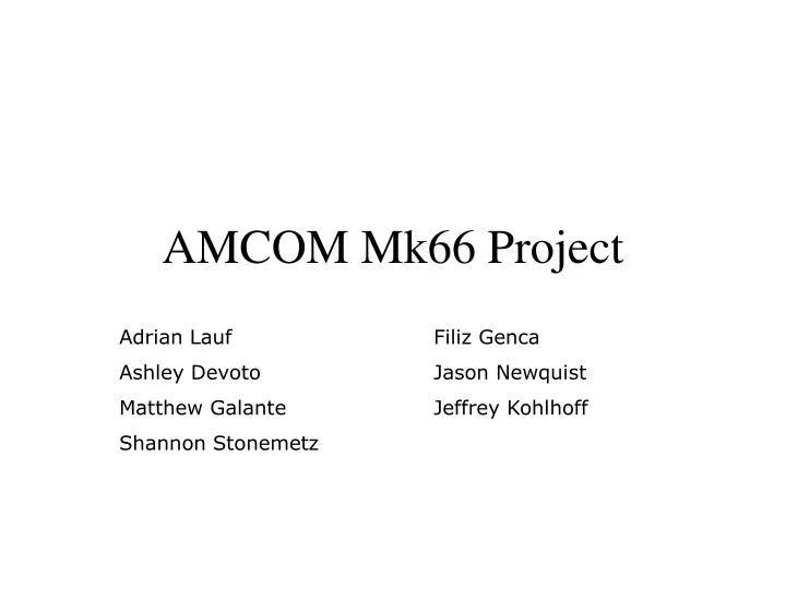 amcom mk66 project