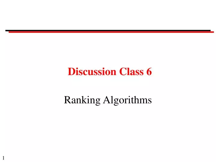 discussion class 6