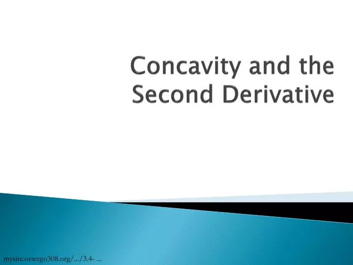 concavity and the second derivative