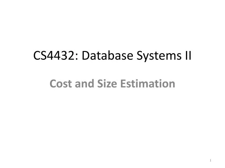 cs4432 database systems ii