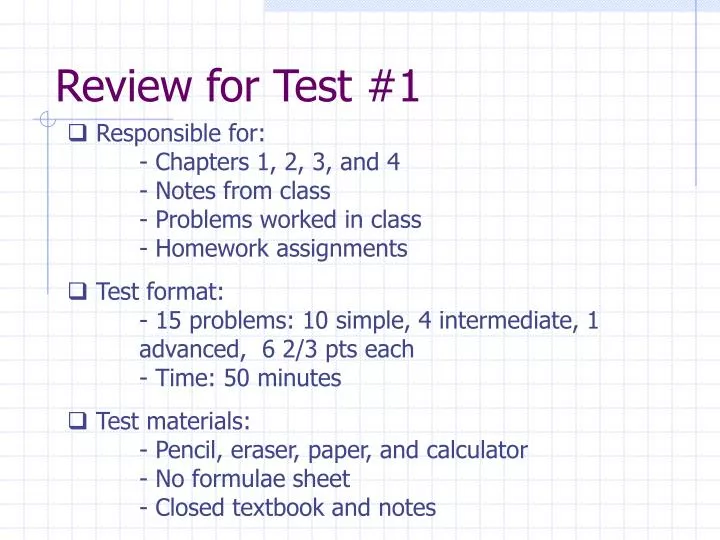review for test 1