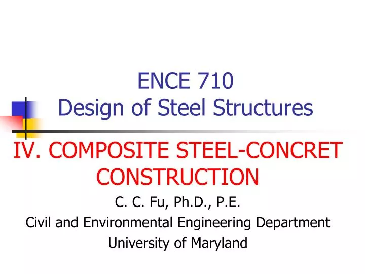 ence 710 design of steel structures