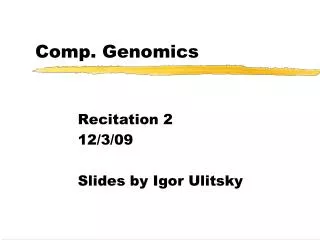 Comp. Genomics