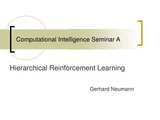 computational intelligence seminar a