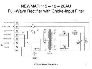 NEWMAR 115 – 12 – 20AU Full-Wave Rectifier with Choke-Input Filter