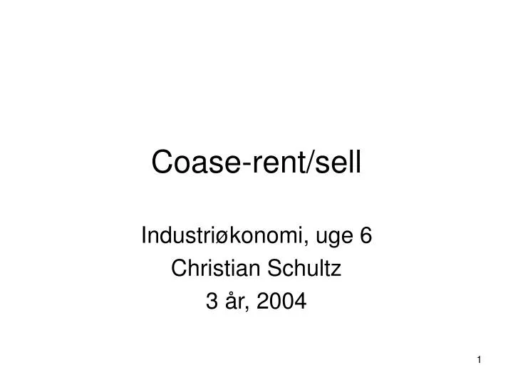 coase rent sell