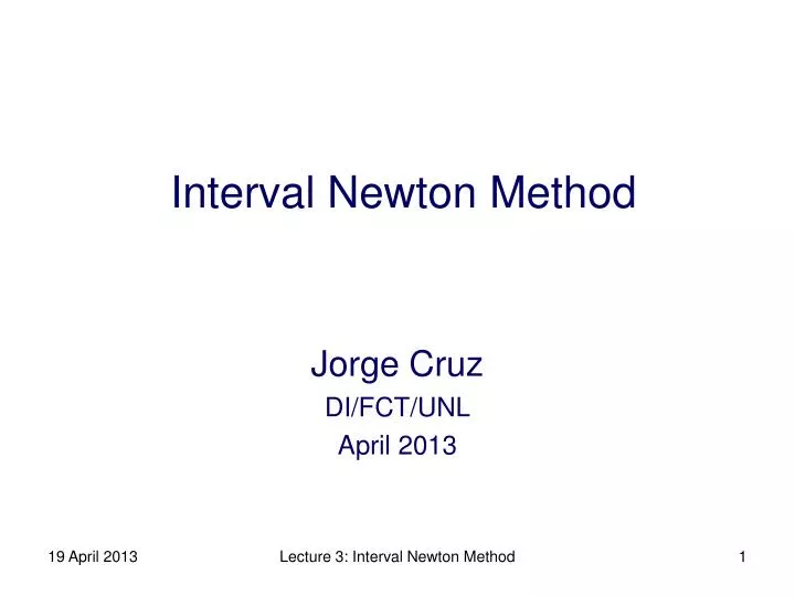 interval newton method