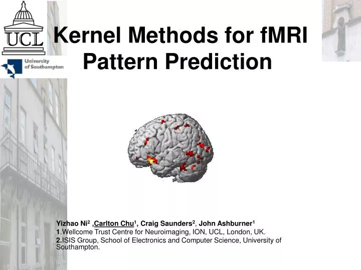 kernel methods for fmri pattern prediction
