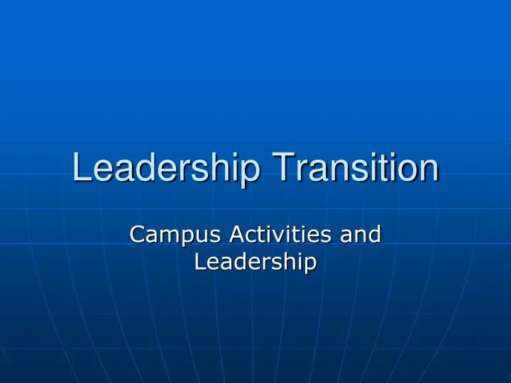 leadership transition