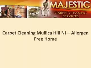 Carpet Cleaning Mullica Hill NJ– Allergen free home