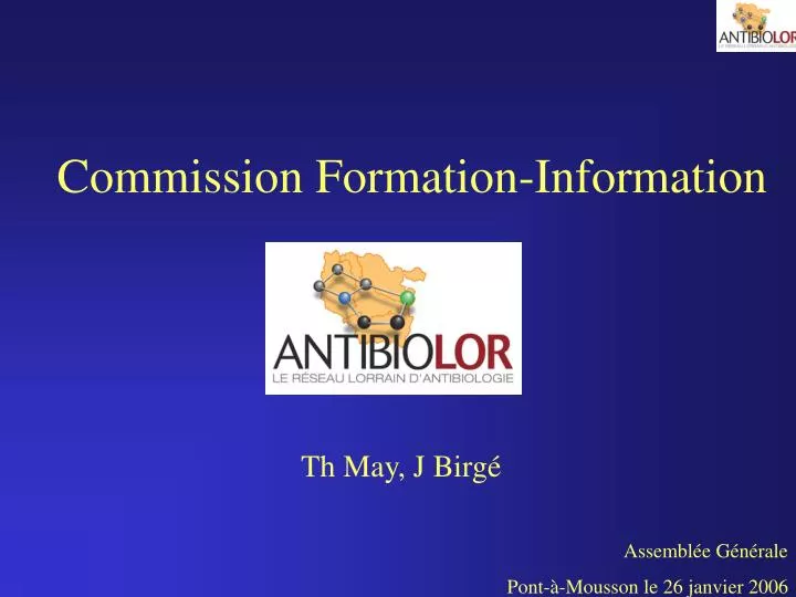 commission formation information